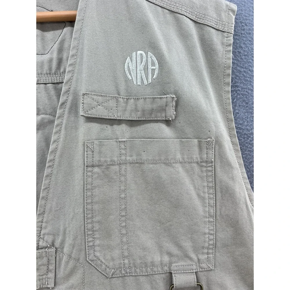 5.11 Tactical Vest Mens 2XL NRA Khaki Beige Canvas Utility CCW Conceal Carry